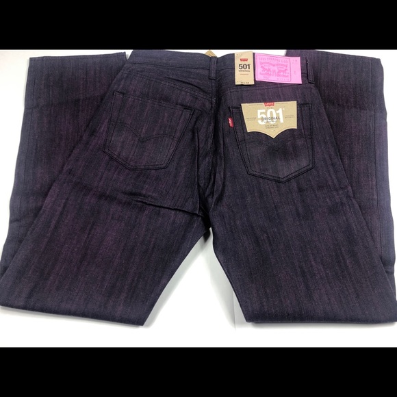Levi’s Men’s Jeans Purple and Pink - 501 Original - Picture 2 of 6